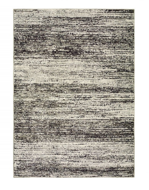 2' X 8' Gold And Slate Abstract Runner Rug